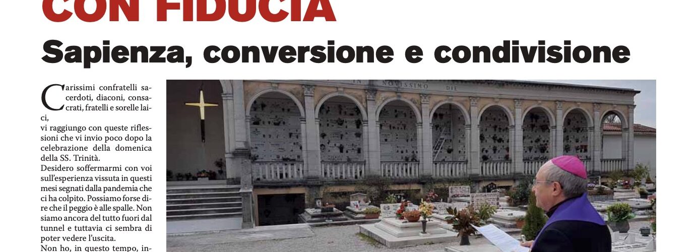 Lettera vescovo Corrado 14 giugno 2020 - Vittorio Veneto